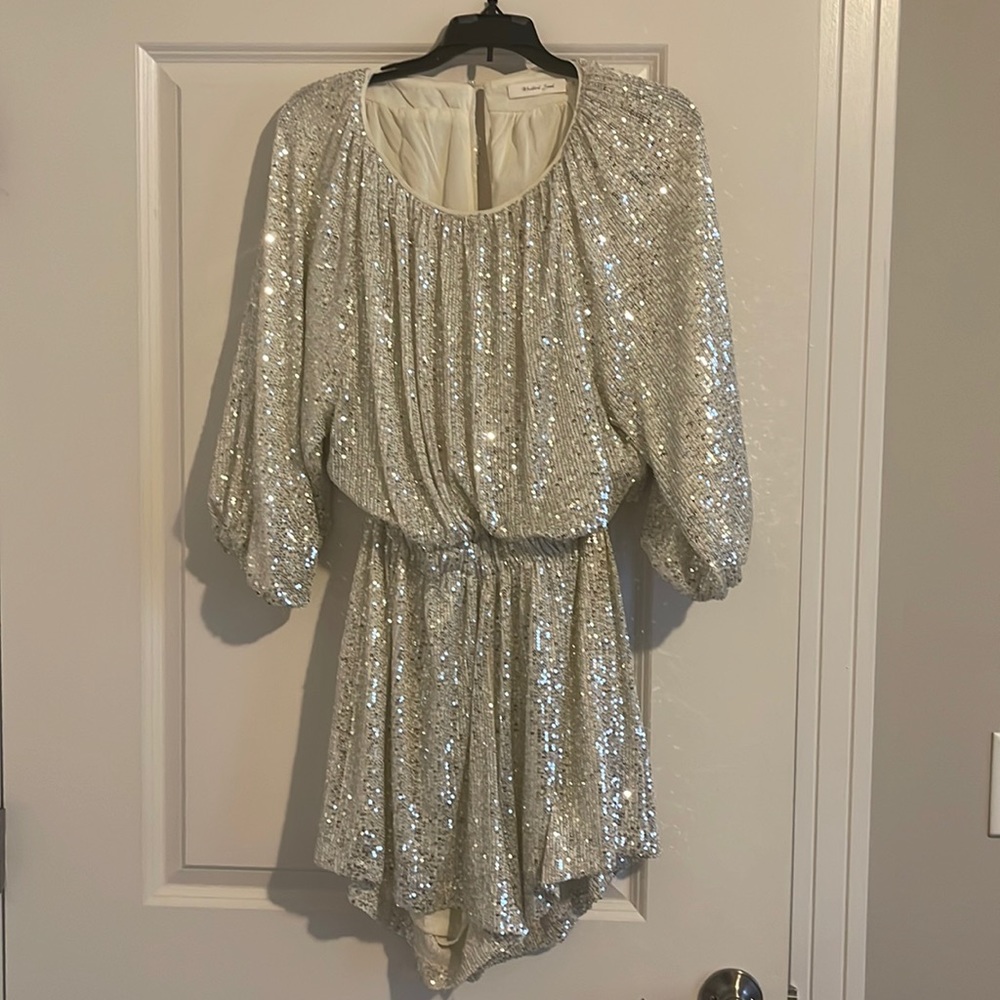 Sparkley romper with open back